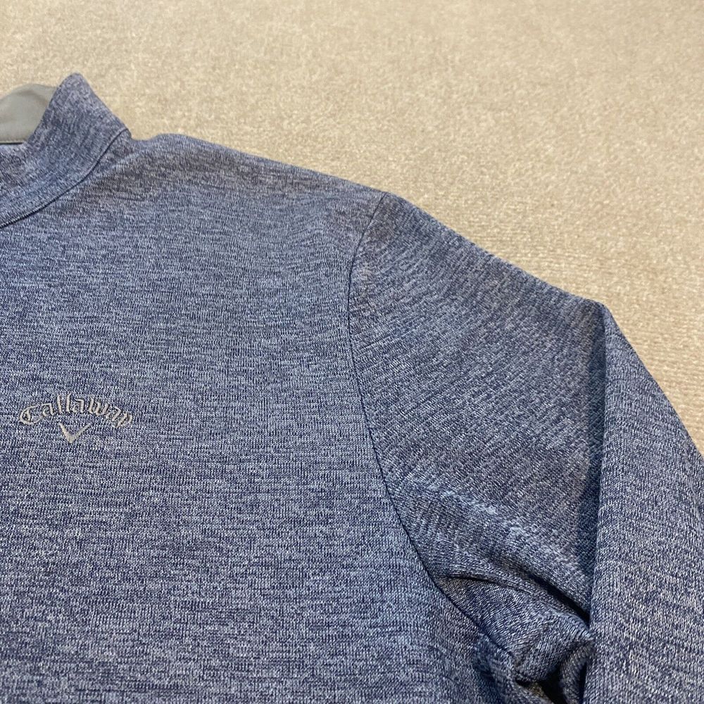 Callaway Sweater Mens XXL Blue Performance Stretch Pullover 1/4 Button Golf - Picture 5 of 13